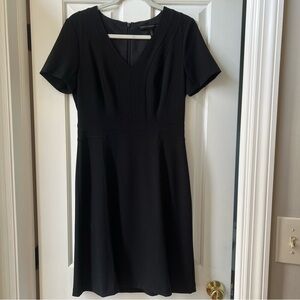 White House Black Market Black Sheath Mini Dress V-Neck